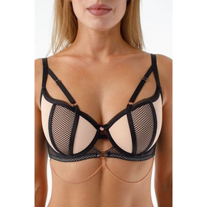 Бюстгальтер на поролоне COQUETTE REVUE CRAVE, Цвет черный с нюдом