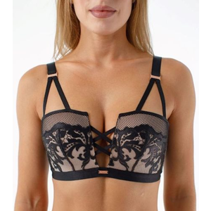 Бюстгальтер на поролоне бескостный COQUETTE REVUE MERCY, Цвет черный с нюдом