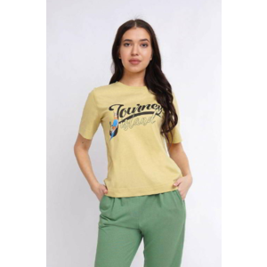 Комплект (футболка/шорты) CLEVER LF22-969, Цвет ванильный/зелёный