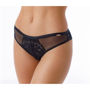 Трусы бразилиана COQUETTE REVUE WOOD, Цвет черный с нюдом