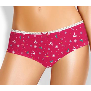 Трусы шорты CLEVER Новый год, Цвет красный/молочный